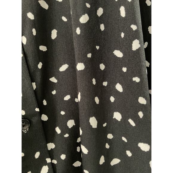 ASOS Black Polka Dot Midi Dress - Women's Size 12 - Picture 4 of 4